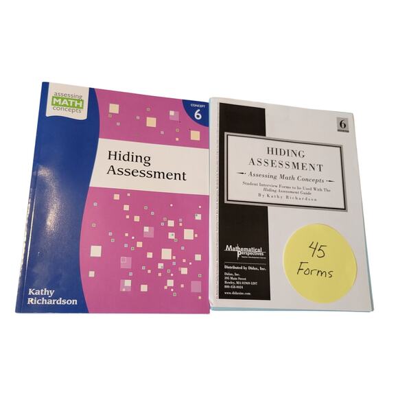 Hiding Assessment Book 6 Kathy Richardson 45 Student Form Assessing Math Concept - Picture 10 of 10